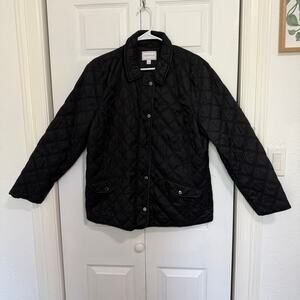 Charter Club Quilted Jacket XL Black